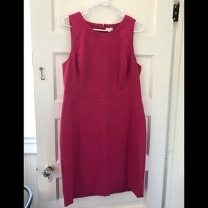 Jcrew hot pink sheath dress.